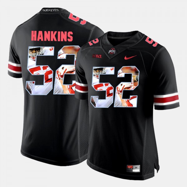 Ohio State Buckeyes Johnathan Hankins Men's #52 Black Pictorial Fashion College Football Jersey 2404XEEW4